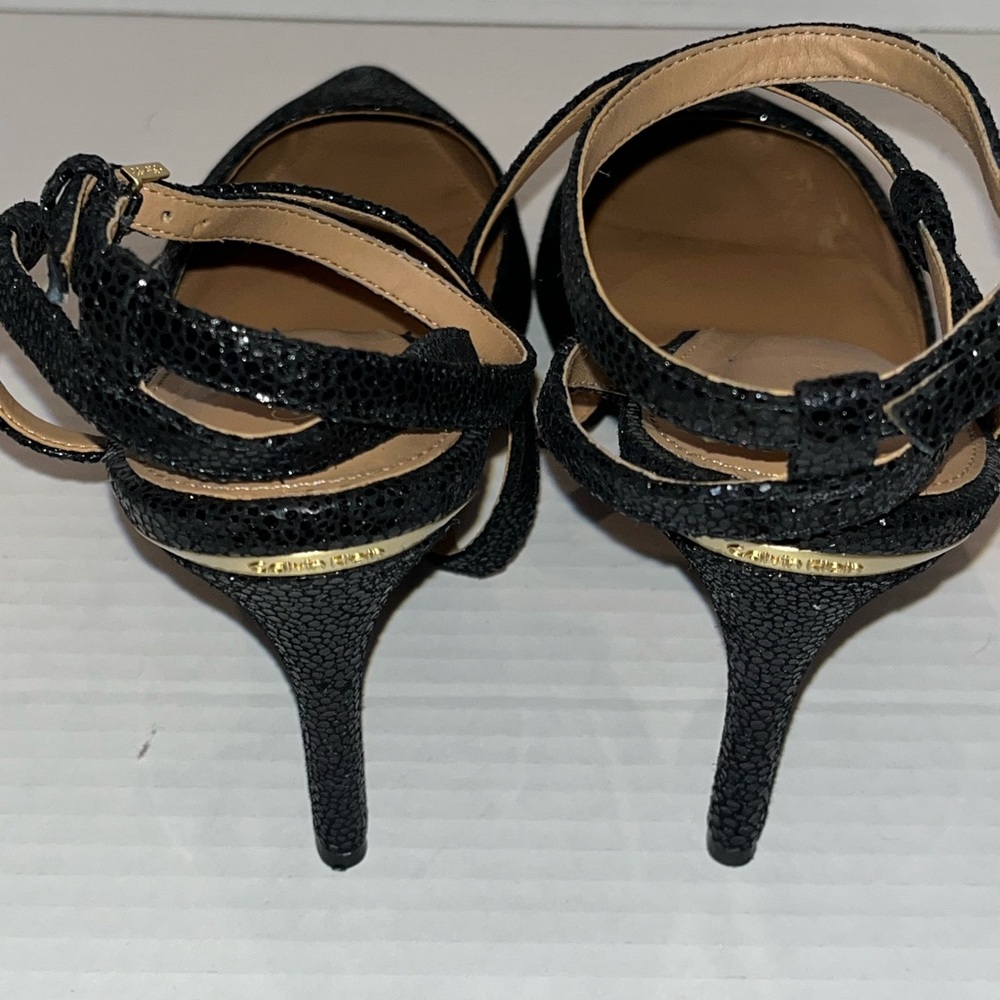Calvin Klein Ganya Pearlized Viper Black Print Dress Pump - Picture 8 of 10